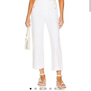 Spanx stretch twill cropped wide leg pants size large